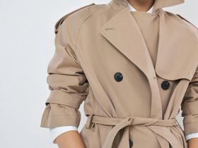 Длинный тренч, Бежевый