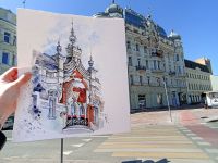 Папка для акварели Veroneze Малевичъ А3 15 л 300 г, 70% хлопок, Fin