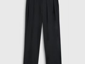 Широкие брюки с шерстью, Черный