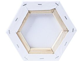 Холст на подрамнике грунтованный "Сонет" шестигранный, диаметр 20 см, 280 г, 100% хлопок, среднее зе