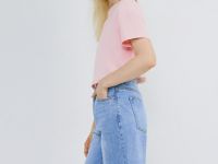 Джинсы Mom с высокой посадкой, Голубой