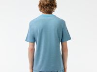 Мужская футболка Lacoste Caviar Piqu? с контрастным вырезом