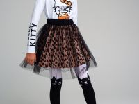 Фуфайка трикотажная для девочек (футболка с длинными рукавами)