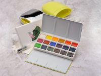 Набор акварели HIMI 18 цветов, подарочный, желтый