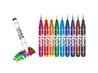 Набор фломастеров Colorino "Magic 1+1=3" 9 цветов + 1 белый