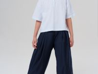 Джемпер трикотажный с воротником поло для девочек