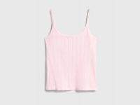 Пижамная майка из ажурного трикотажа, Розовый