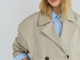 Укороченный тренч, Бежевый