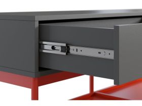 ТВ-тумба Изи 158x53 Графитовый/Оранжевый