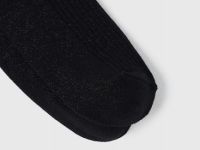 Носки в рубчик с люрексом, Черный