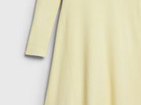 Вязаное платье с отложным воротником, Желтый