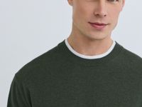 Джемпер с имитацией футболки, Зеленый