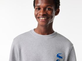 Мужской хлопковый свитшот Lacoste с флисом