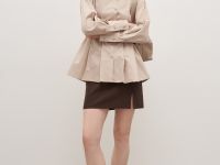 Рубашка из хлопка со складками