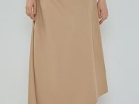 Асимметричная юбка с драпировкой, Бежевый