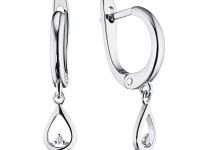 Серьги из серебра с бриллиантами э0601сг10174700