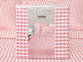 Постельное белье полукомплект Vichy, кораллово-розовое