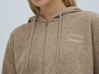 Толстовка на молнии со стопперами, Бежевый