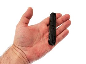 Складной нож Kansept Kitpu, сталь CPM20CV, рукоять титан/Carbon Fiber, черный
