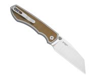 Складной нож Kizer Wharning, сталь S45VN, рукоять алюминий/микарта, коричневый