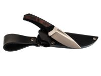 Нож Pocket Wolf Мини Тактик с долом, сталь AUS10Co, рукоять G10, черный с красной вставкой