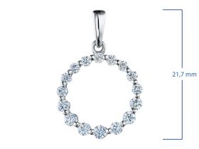 Классическая подвеска из серебра э0612пд06168100_white