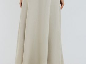 Длинная юбка А-силуэта, Бежевый
