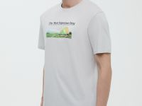 Футболка из хлопка с принтом