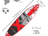 Надувная доска для SUP-бординга ZAP EXTREME 11 FUSION