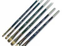 Кисть синтетика №12 плоская Гамма "Модерн" короткая ручка