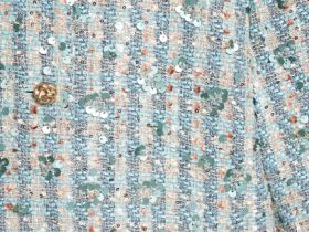 Укороченный твидовый жакет, Зеленый