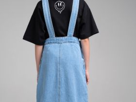 Сарафан текстильный джинсовый для девочек