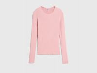 Приталенный джемпер с люрексом, Розовый