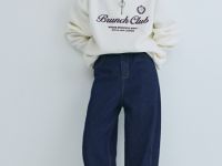 Джинсы Barrel с высокой посадкой, Синий