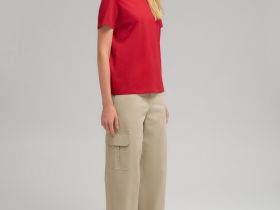 Футболка прямого кроя из мерсеризованного хлопка