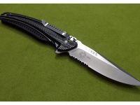 Складной нож CRKT Ripple Charcoal Combo, сталь Acuto 440, рукоять нержавеющая сталь 420J2