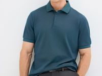 Поло из шелковистого пике, Зеленый