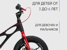 Детский велосипед Royal Baby Space Shuttle 14, год 2022, цвет Черный