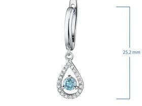Серьги из белого золота с бриллиантами э4701сг06162800