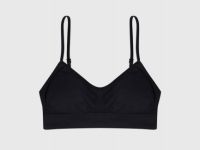 Базовый топ с вкладышами, Черный