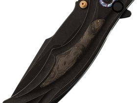 Складной нож WE Knife Tighe Down Tanto, сталь M390, рукоять титан/карбон, черный