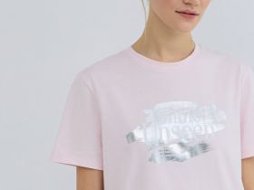 Футболка с принтом, Розовый