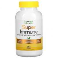 Super Nutrition, Super Immune, мультивитамины для сезонного оздоровления, 240 таблеток