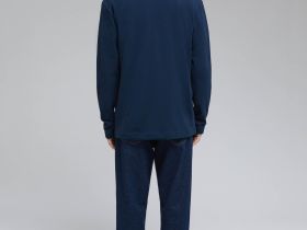 Поло из хлопка пике с длинным рукавом