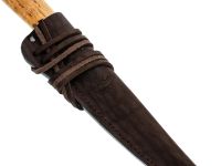 Походный нож Северный средний, сталь 65Х13, карельская береза с цветной вставкой