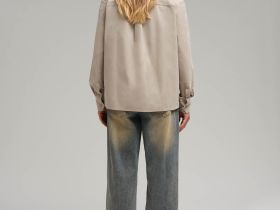 Свободная рубашка из вельвета