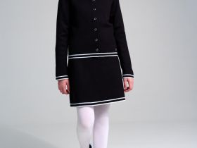 Комплект трикотажный для девочек: кардиган, юбка