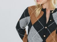 Кардиган из пряжи с шерстью, Черный