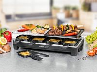 Rommelsbacher Гриль-раклетница Rommelsbacher RCS / 1350 Вт / на 8 человек / нержавеющая сталь / камень для гриля / антипригарное покрытие