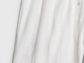 Пижамные шорты из ажурного трикотажа, Белый